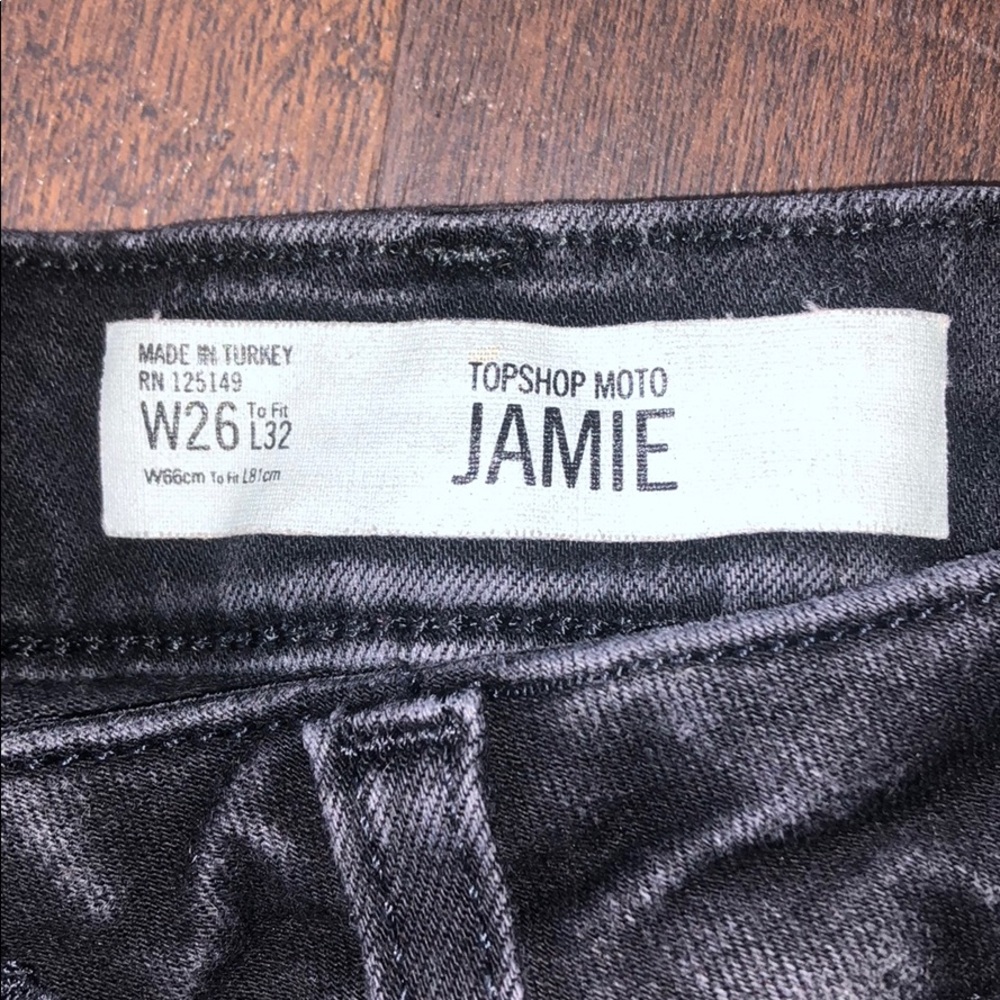 Top shop Washed Black Super Rip Jamie Skinny Jeans - Picture 4 of 4